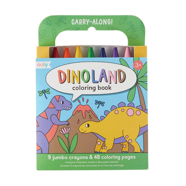 Carry-Along: Coloring Book Set- Dinoland (10 PC Set)