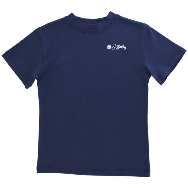 Logo Tee- Baseball on Navy