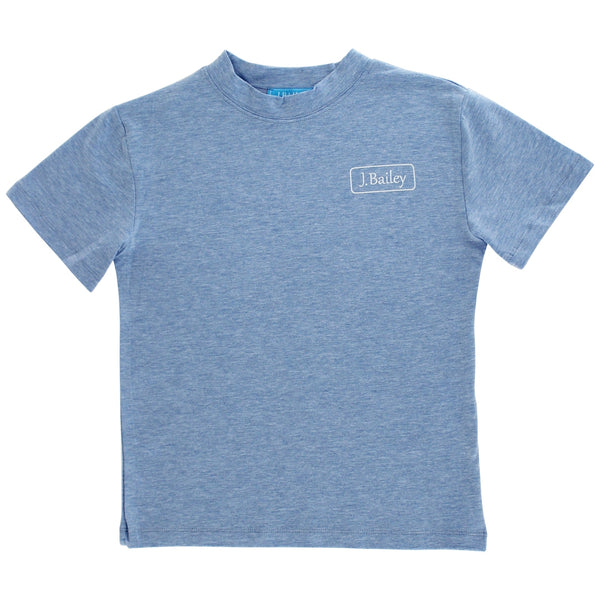Logo Tee- Retriver on Heathered Blue