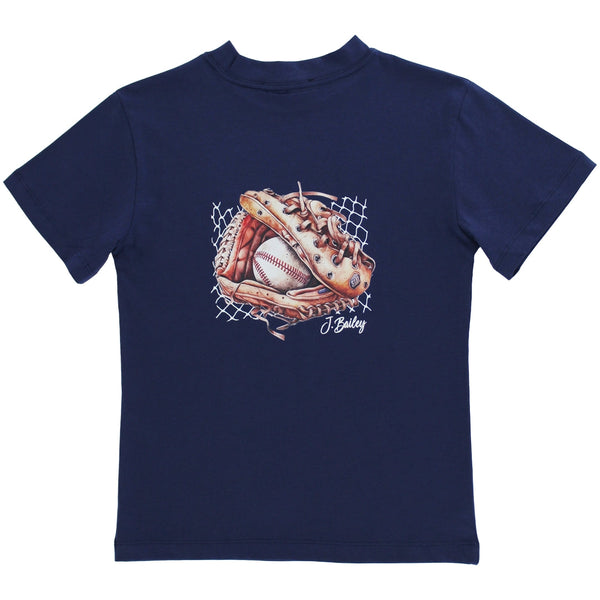 Logo Tee- Baseball on Navy