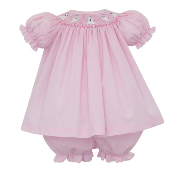 Ghost Bishop Bloomer Set- Pink Microcheck