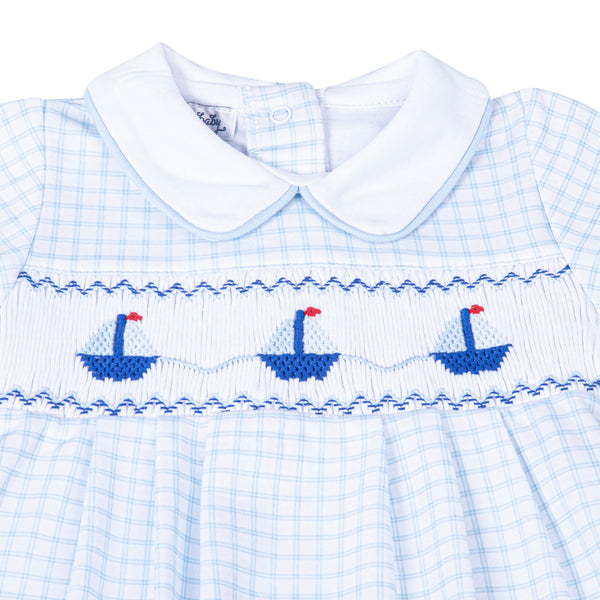 Ahoy Baby Classics Smocked Short Playsuit