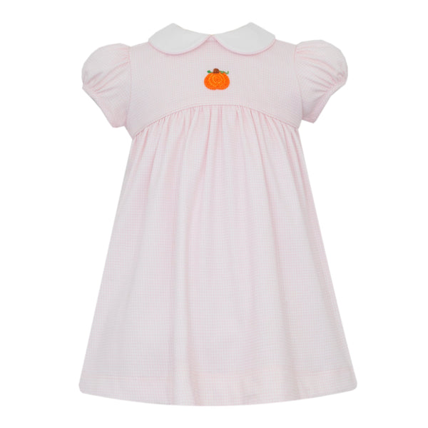 Pumpkin Knit Dress- Pink Check