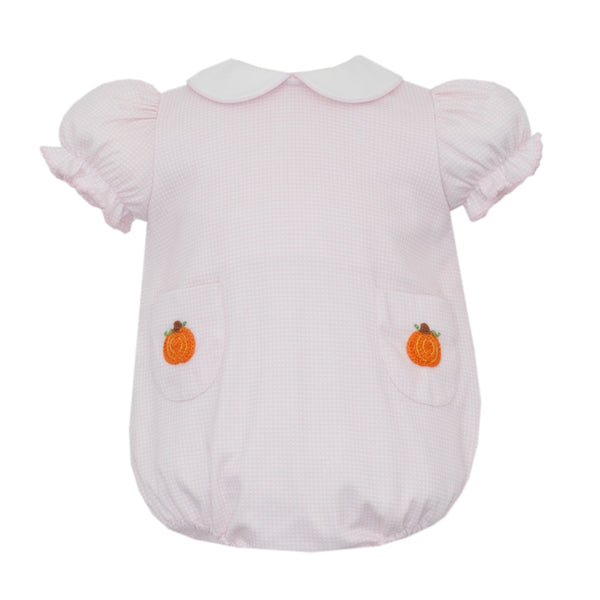 Pumpkin Knit Bubble- Pink Check