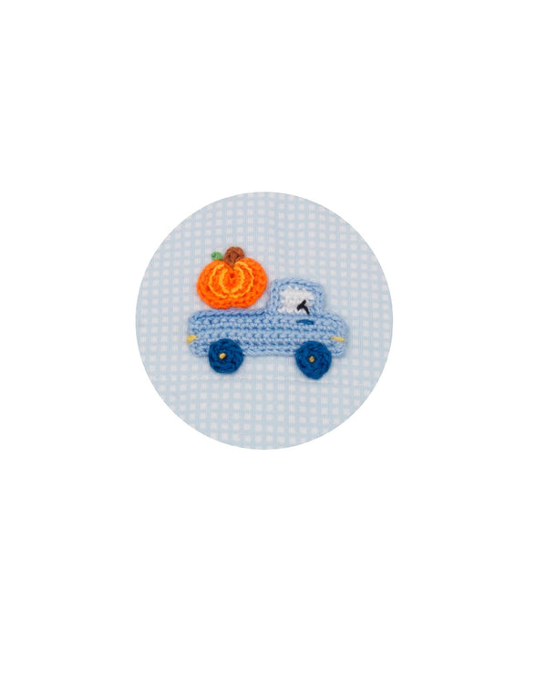 Pumpkin Knit Jon Jon- Blue Check