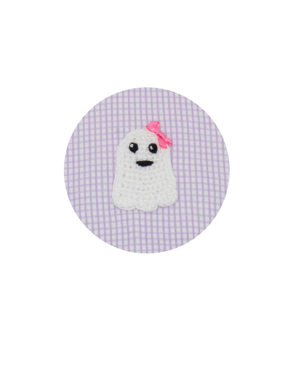Ghost Knit Bubble- Purple Gingham