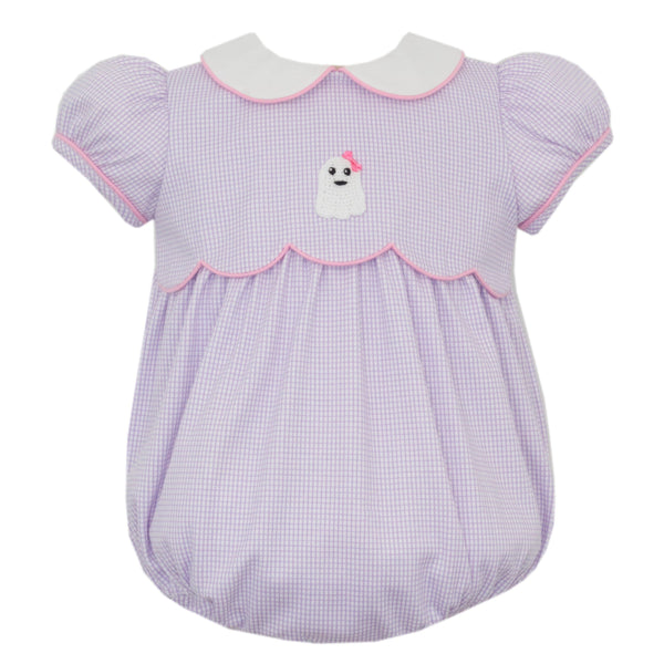 Ghost Knit Bubble- Purple Gingham