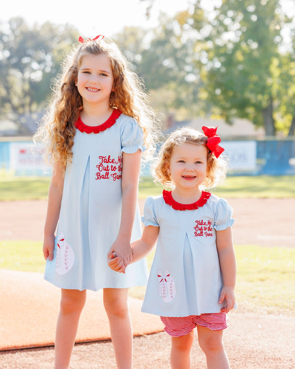 Take Me Out To The Ball Game Pleat Bloomer Set