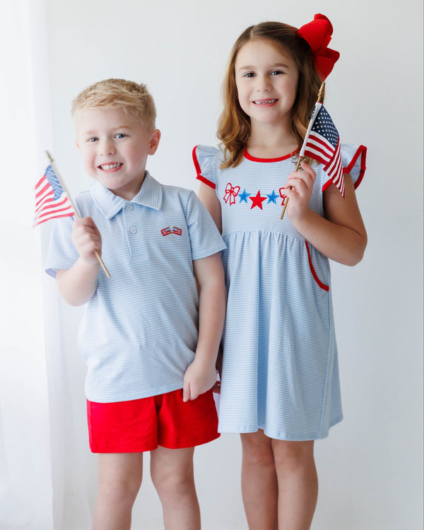 Stars, Stripes, and Bows Pocket Dress