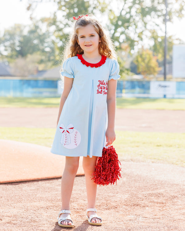 Take Me Out To The Ball Game Pleat Dress