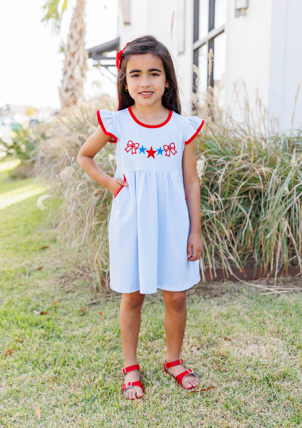 Stars, Stripes, and Bows Pocket Dress