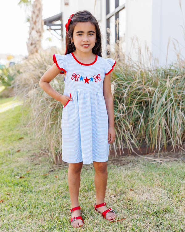Stars, Stripes, and Bows Pocket Dress