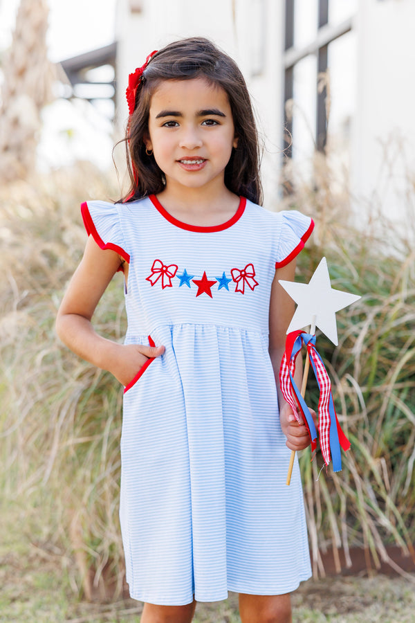 Stars, Stripes, and Bows Pocket Dress