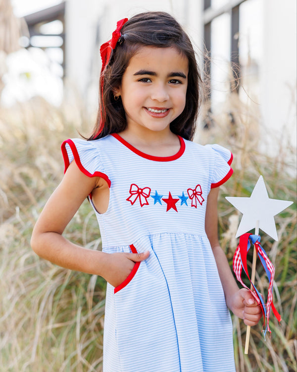 Stars, Stripes, and Bows Pocket Dress