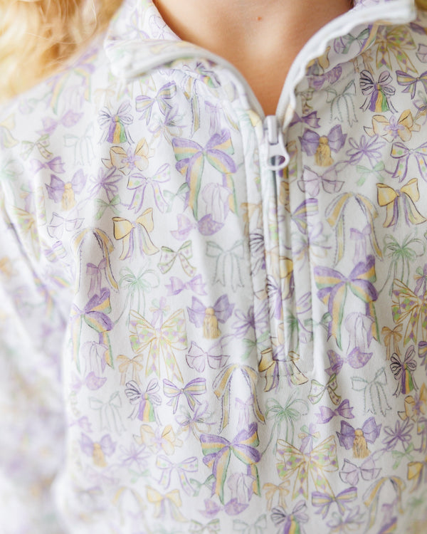 Mardi Gras Bow Pullover Set