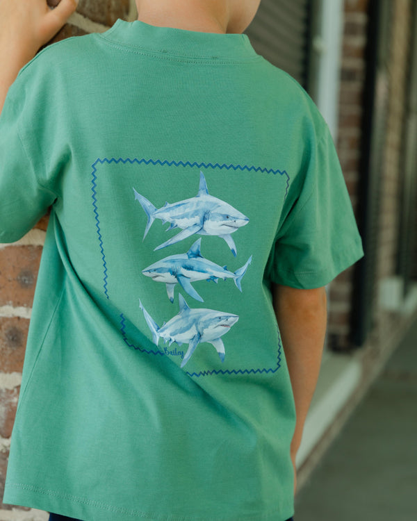 Logo Tee- Sharks on Sage