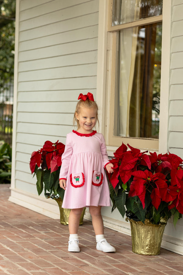 Candy Cane Embroidery Dress
