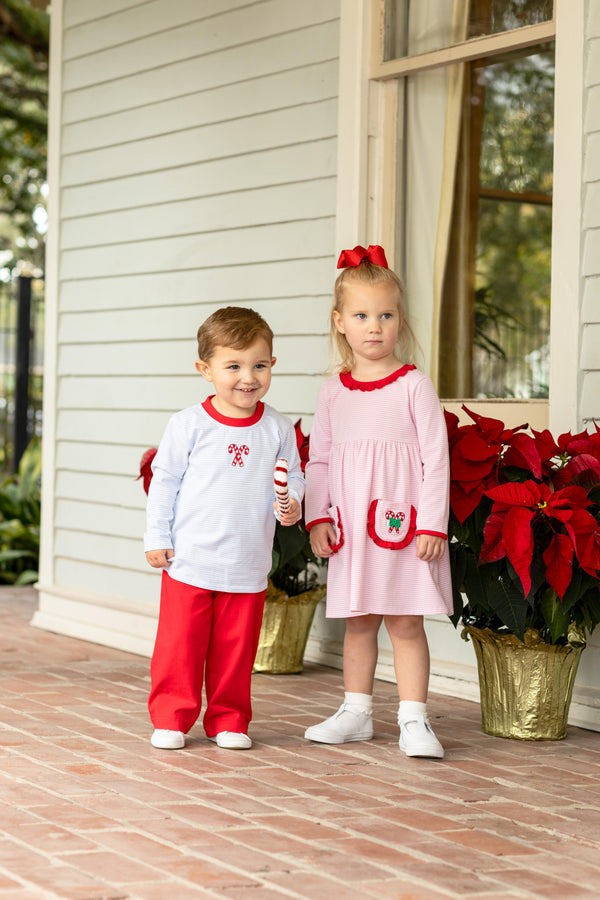 Candy Cane Embroidery Dress