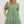 Load image into Gallery viewer, Botanical Print Puff Sleeve Dress- Green
