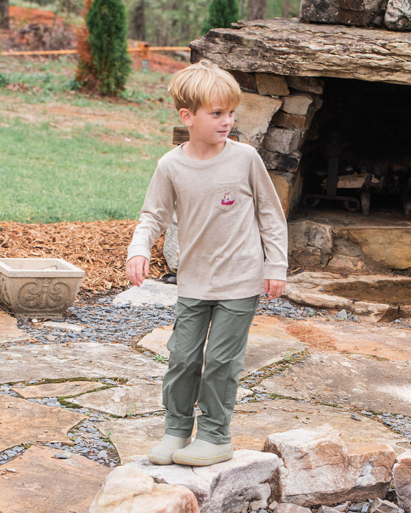 LS Moonlight Paddle with Lab Shirt- Trench Coat Heather