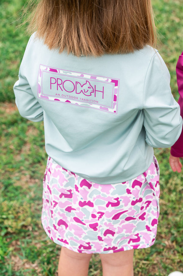 Pro Performance LS Orchid Break Point Camo Shirt- Blue Surf