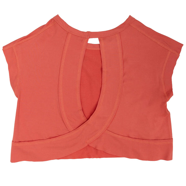 Split Back Top- Hibiscus