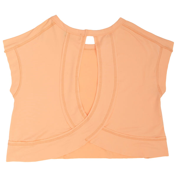 Split Back Top- Pastel Peach