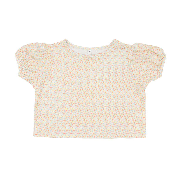 Puff Sleeve Top- Mini Coral Floral