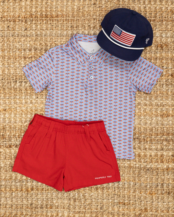 Inlet Polo- Freedom Flag