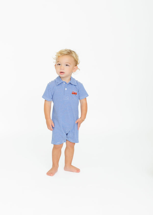 Firetruck Polo Romper