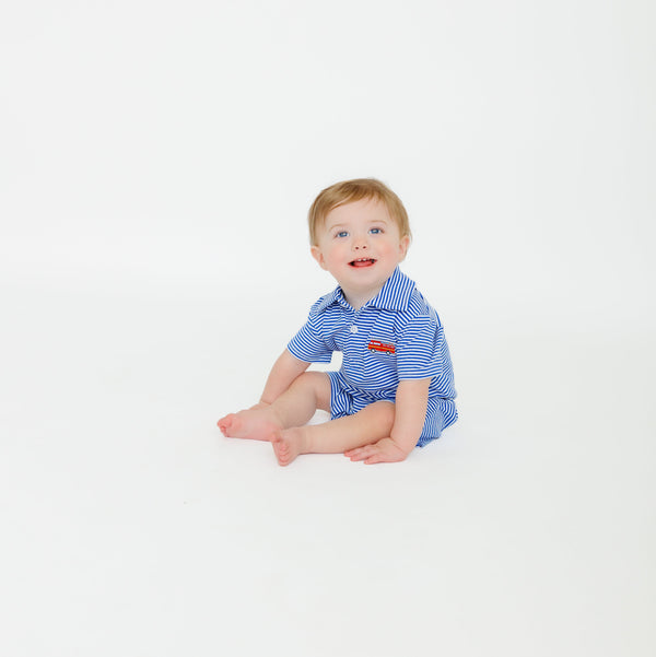 Firetruck Polo Romper