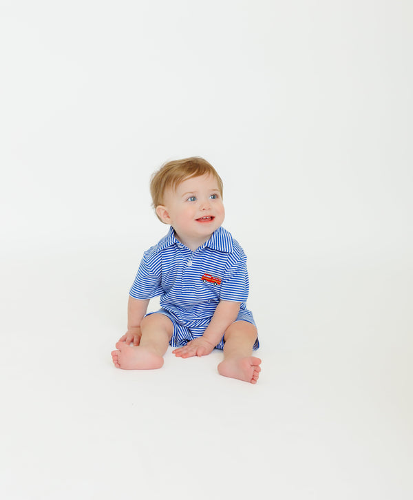Firetruck Polo Romper