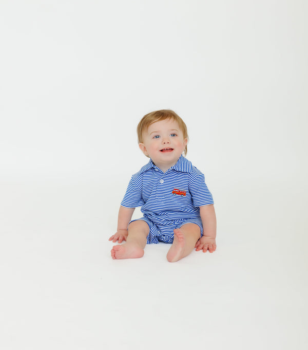 Firetruck Polo Romper
