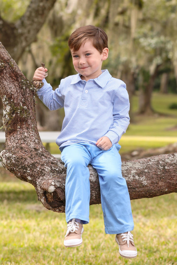 Jackson Polo- Cornflower Stripe