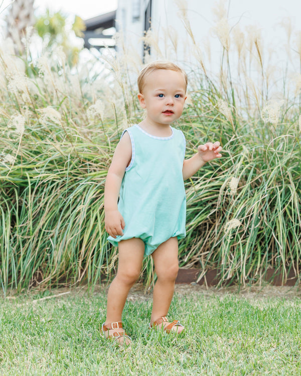 Avery Bubble- Mint w/ Light Blue Gingham