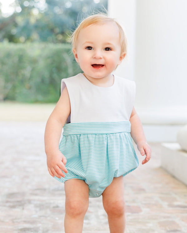 Benjamin Bubble- Dark Mint Stripe