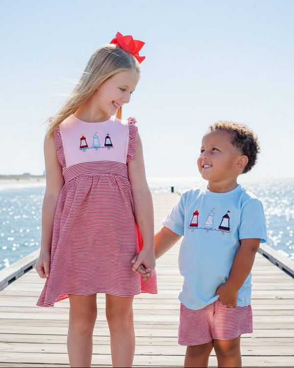Red, White, and Buoy Sophia Dress