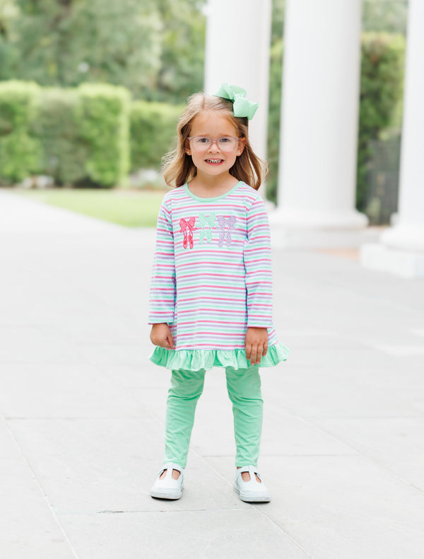 Bows & Ballet Ruffle Pant Set