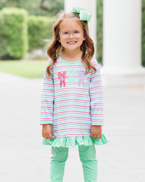 Bows & Ballet Ruffle Pant Set