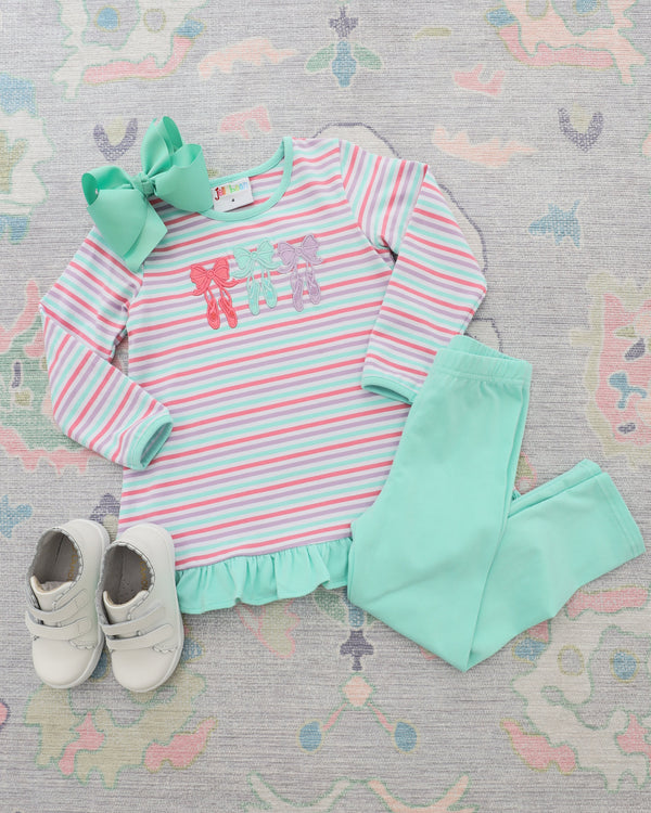Bows & Ballet Ruffle Pant Set