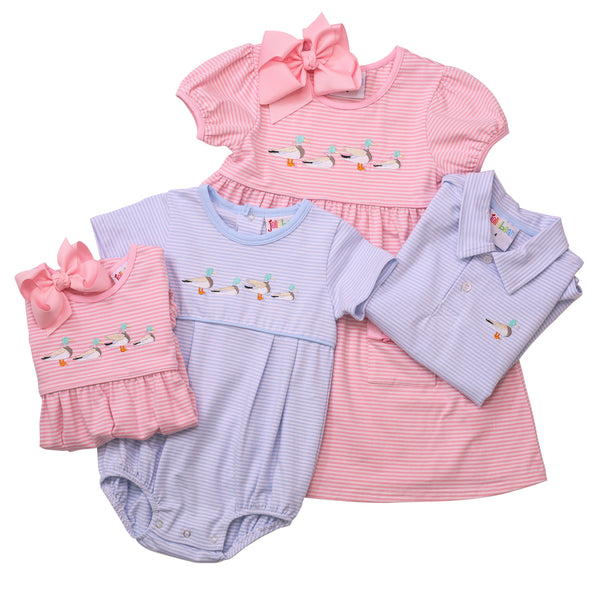 Mallard Embroidery Bubble- Blue