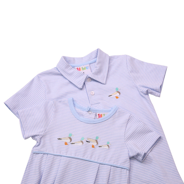 Mallard Embroidery Bubble- Blue
