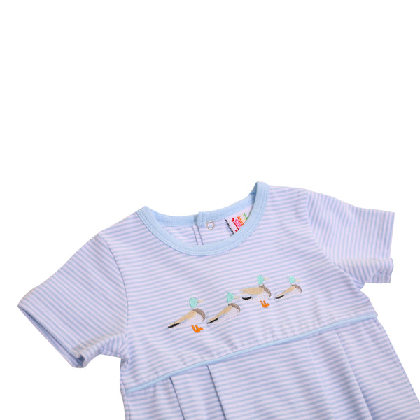 Mallard Embroidery Bubble- Blue
