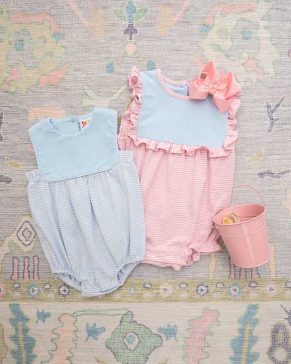 Beau Bubble- Light Blue and Blue Stripe