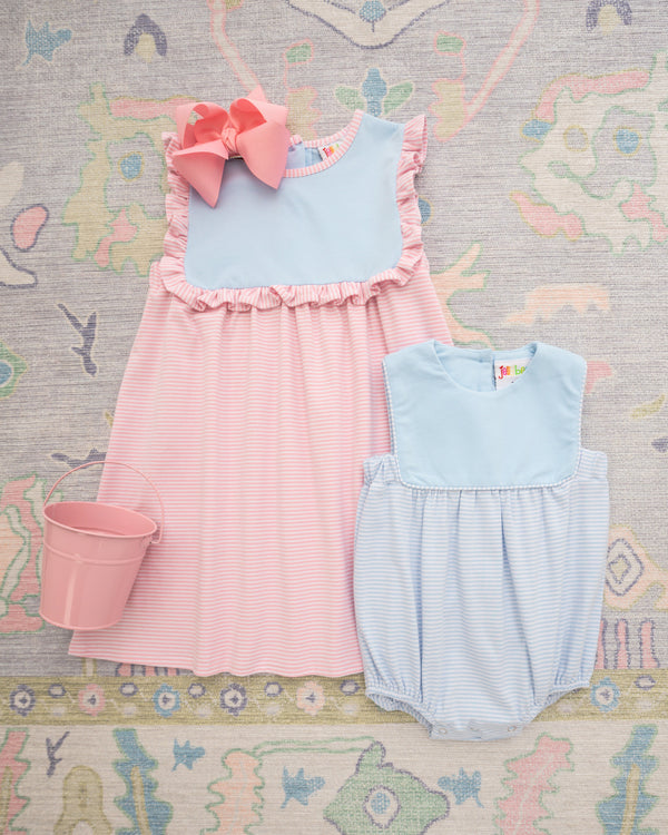 Beau Bubble- Light Blue and Blue Stripe