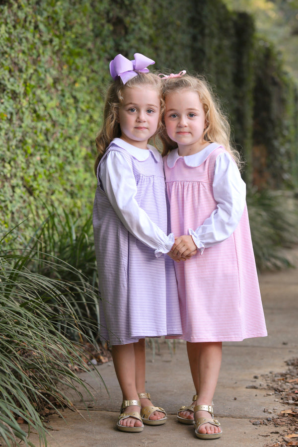 Jillian Jumper- Light Pink Stripe