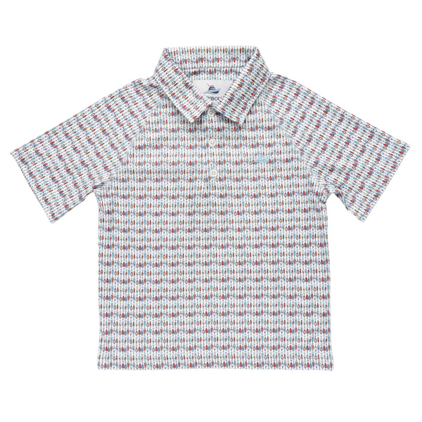 Fishing Lures Print Polo