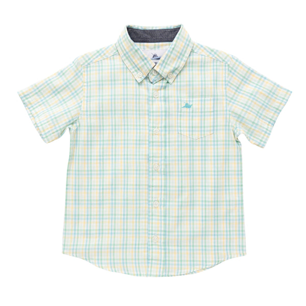 SS Dress Shirt- Green/Turquoise