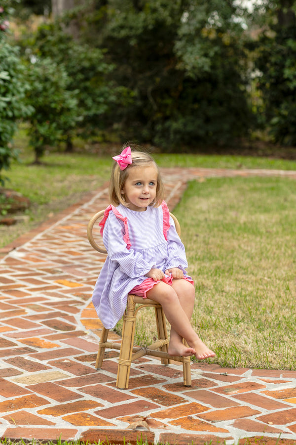 Olivia Bloomer Set- Lavender Stripe/Pink