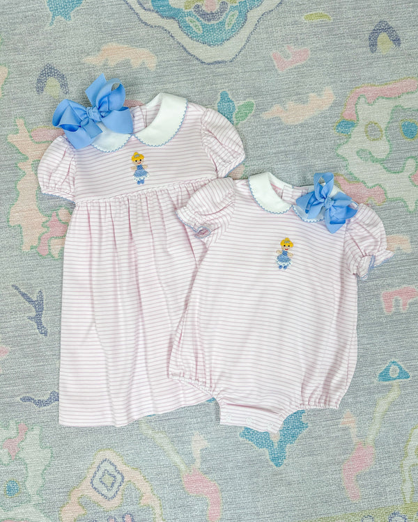 Princess Knit Bubble- Pink Stripe